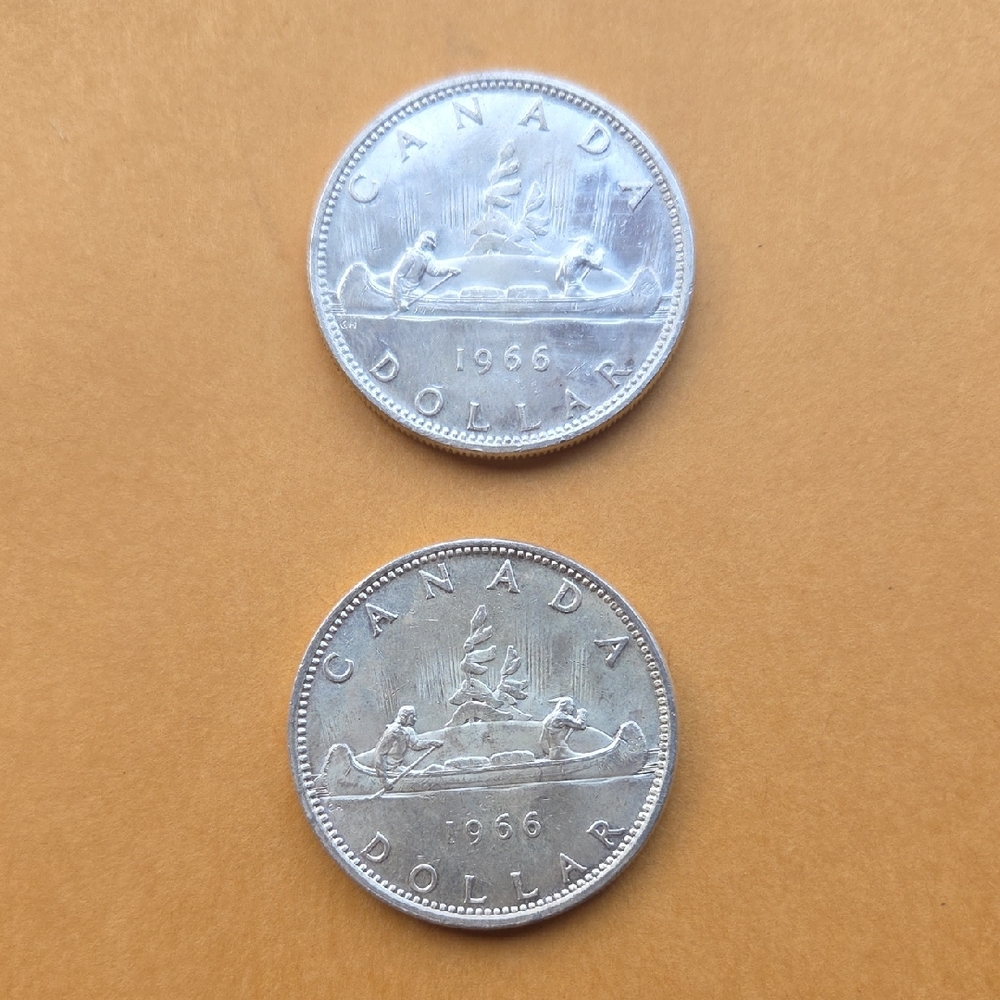 1966 Canada Silver Dollar Coins
